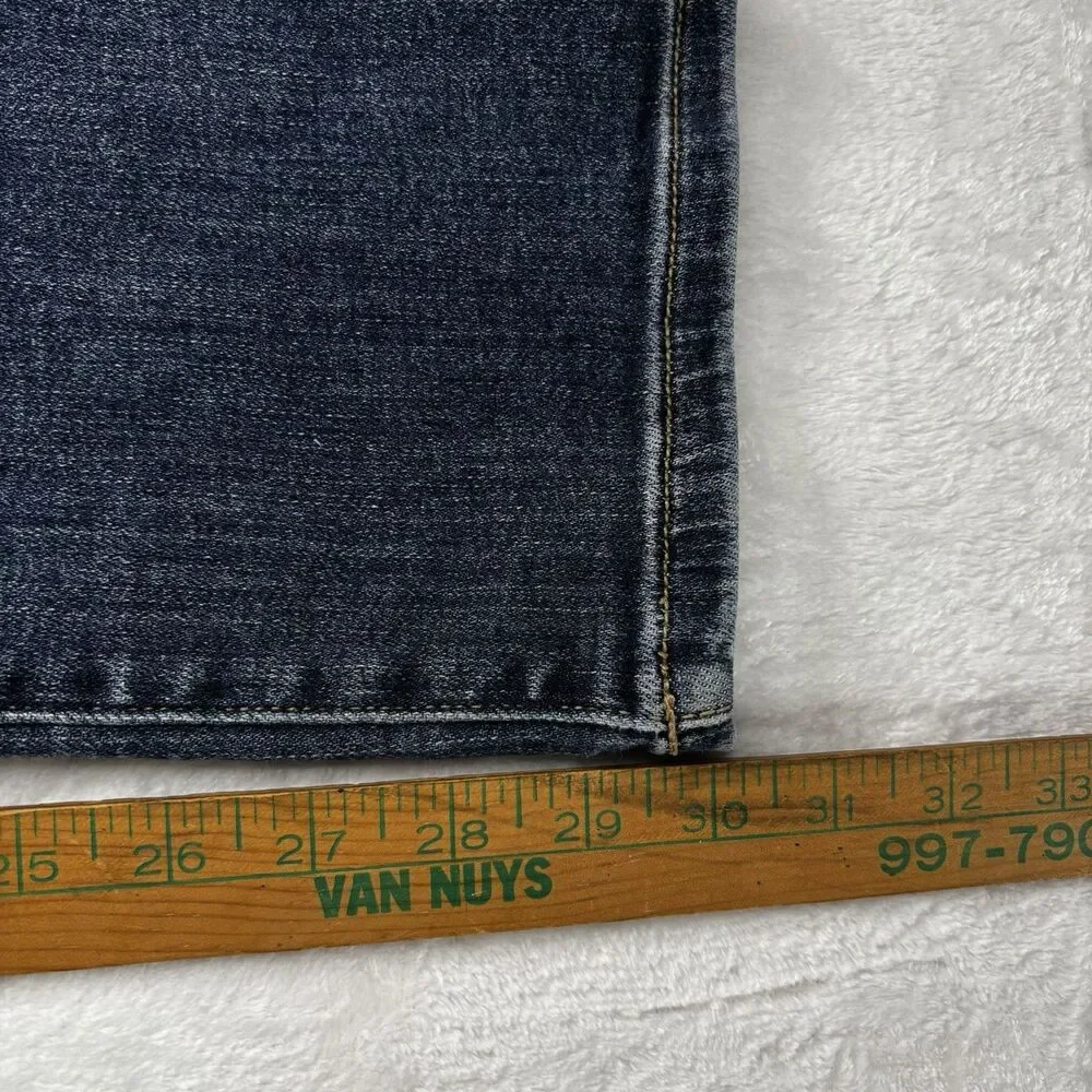 Judy Blue Straight Fit Jeans Women's 13/31 Dark Wash Blue Mid Rise Stretch - Picture 11 of 13